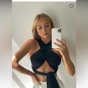 NWT Princess Polly Black Midnight Top